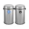 Alpine Industries Trash Can, Stainless Steel Brushed, Stainless Steel/Plastic ALP470-65L-1-R-T - alternate 1